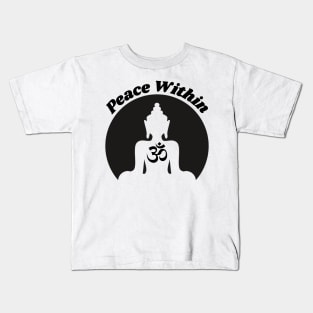 Peace Within Buddha Kids T-Shirt